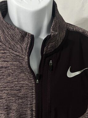 🔥 Nike Running Men's 1/4 Zip Pullover Jacket XL – Plum Purple Marled, Fitted